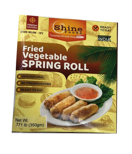 Shine Foods Fried Vegetable Spring Roll - 350 Gm - Daily Fresh Grocery