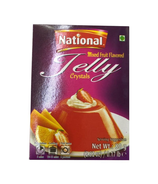 National Mixed Fruit Flavored Jelly Crystals 80gm