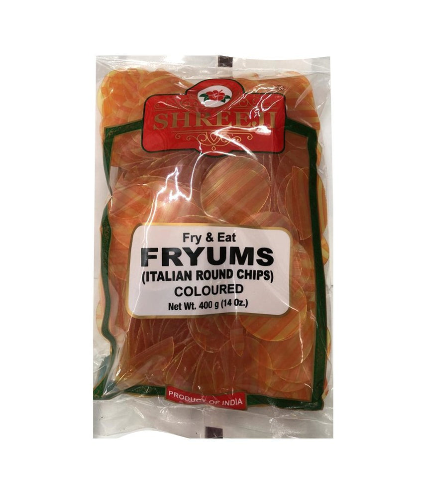 Shreeji Fryums (Italian Round Chips) Coloured - 400 Gm - Daily Fresh Grocery