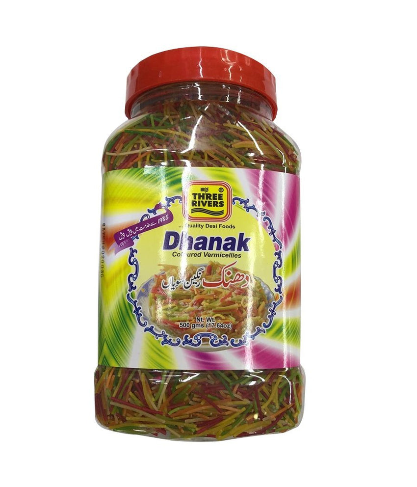 Three Rivers Dhanak Cloured Vermicellies - 500 Gm - Daily Fresh Grocery