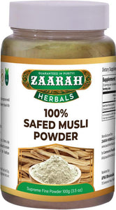 zaarah herbals 100% Safed Musli Powder - 100gm - Daily Fresh Grocery