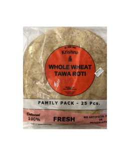 Krishna Whole Wheat Tawa Roti 25 Pc'S - 35 Oz - Daily Fresh Grocery