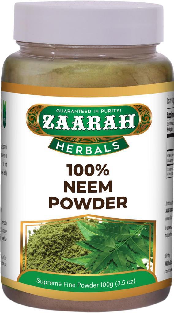 zaarah herbals 100% neem powder - 100gm - Daily Fresh Grocery