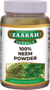 zaarah herbals 100% neem powder - 100gm - Daily Fresh Grocery