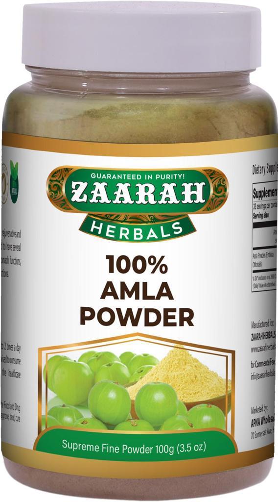 zaarah herbals 100% amla powder - 100gm - Daily Fresh Grocery