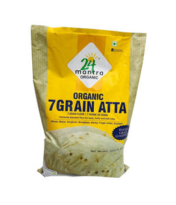 24 MANTRA - Organic 7 Grain Atta - 10Lbs - Daily Fresh Grocery