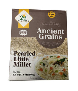 24 Mantra Organic Ancient Grains Pearled Little Millet - 500 Gm - Daily Fresh Grocery