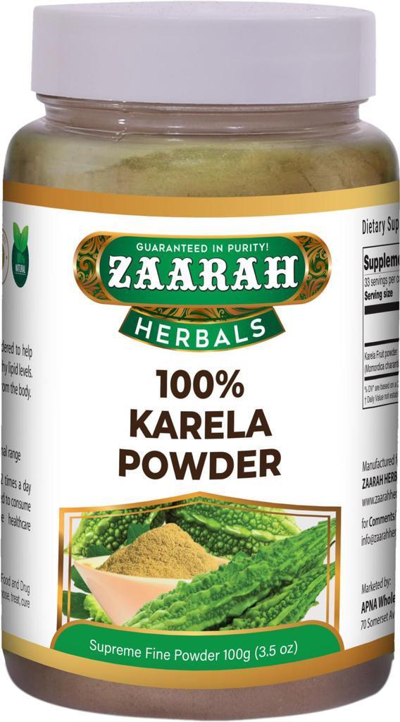 zaarah herbals 100% karela powder - 100gm - Daily Fresh Grocery