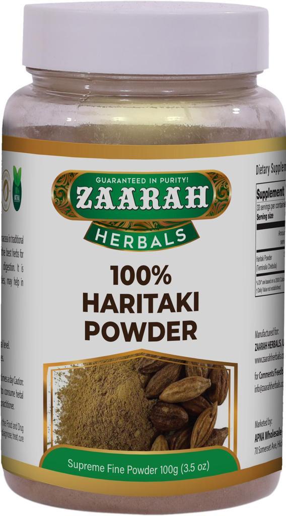 zaarah herbals 100% haritaki powder - 100gm - Daily Fresh Grocery