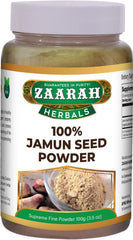 zaarah herbals 100% jamun seed powder - 100gm - Daily Fresh Grocery