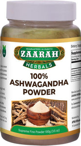 zaarah herbals 100% ashwagandha powder - 100gm - Daily Fresh Grocery