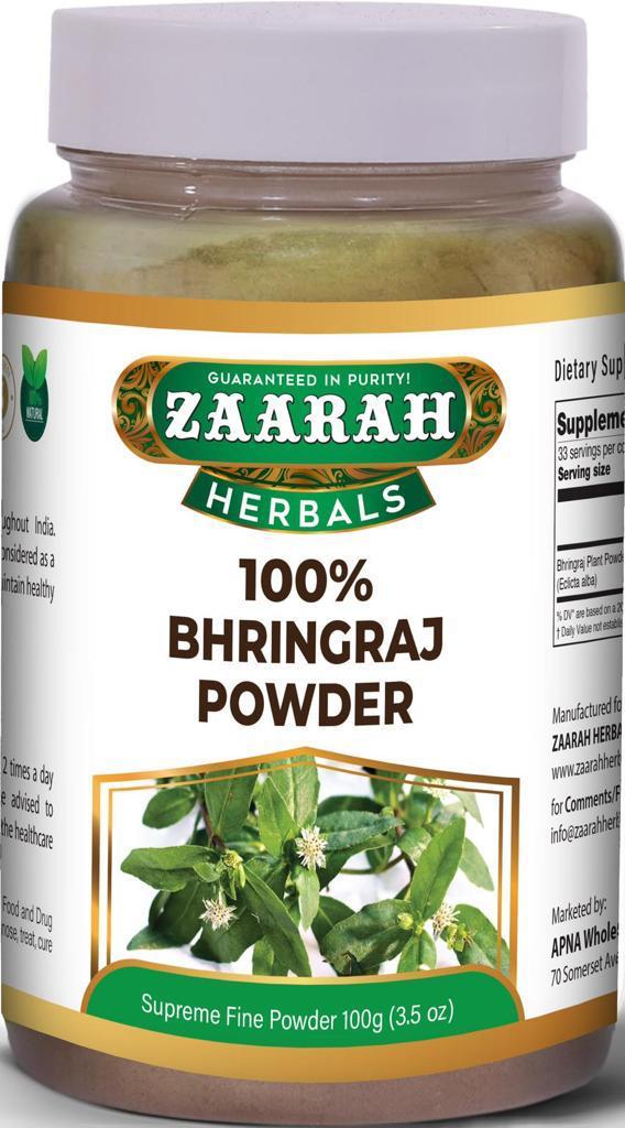 zaarah herbals 100% bhringraj powder - 100gm - Daily Fresh Grocery