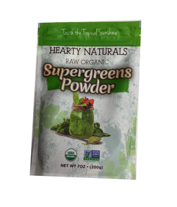 Hearty Naturals Raw Organic Super Greens Powder - 200 Gm - Daily Fresh Grocery