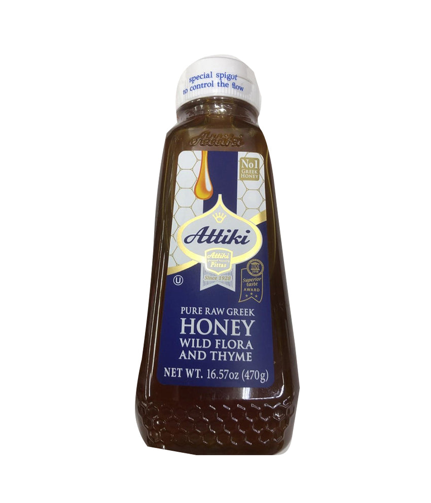 Attiki Pittas Pure Raw Greek Honey Wild Flora Thyme - 16.57 oz - Daily Fresh Grocery