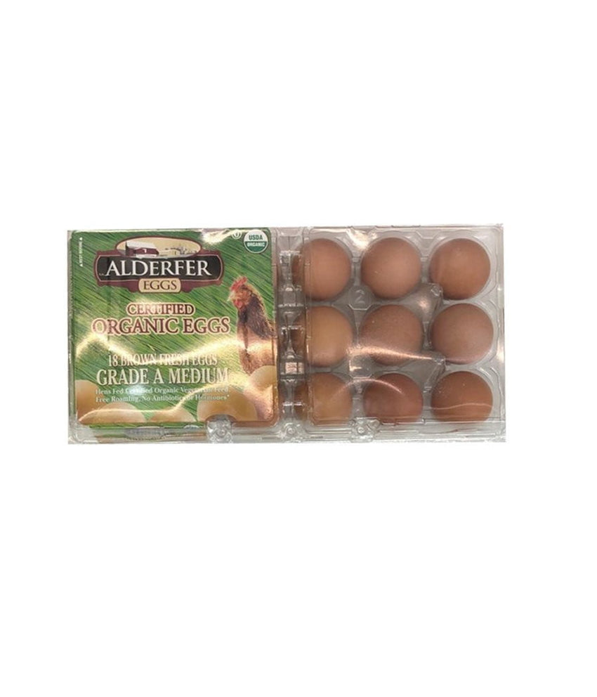 Alderfer Eggs (Organic) Grade A Large Brown 18 Eggs - Daily Fresh Grocery