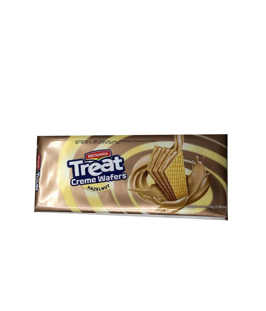 Britannia Treat Creme Wafers Hazelnut - 150 Gm - Daily Fresh Grocery