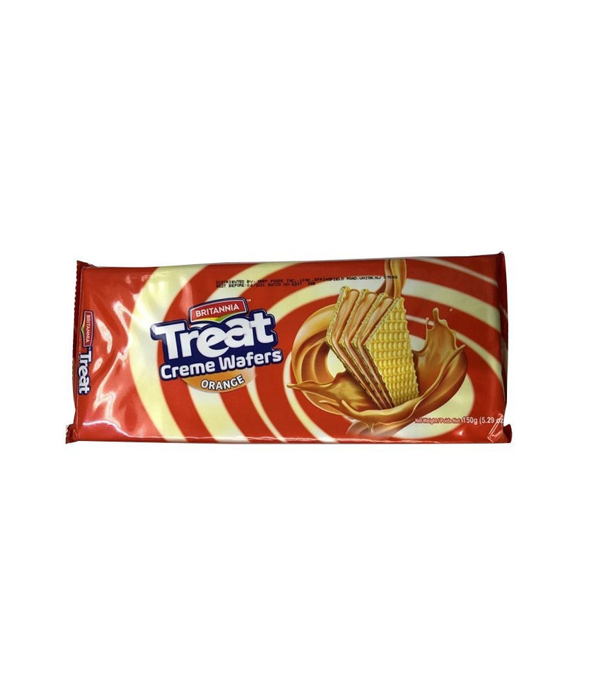 Britannia Treat Creme Wafers Orange - 150 Gm - Daily Fresh Grocery