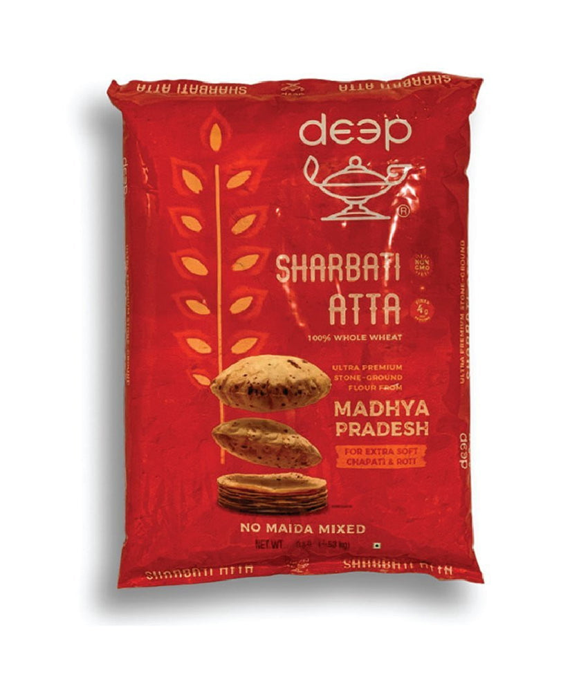 Deep Sharbati Atta 100% Whole Wheat - 20 lbs - Daily Fresh Grocery