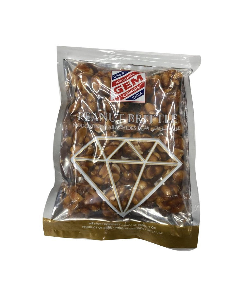 Dilip R Mithaiwala Gem Chikki India Peanut Brittle - 200 Gm - Daily Fresh Grocery