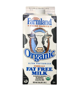 Farmland Organic Fat Free Milk - 1.89 Ltr - Daily Fresh Grocery