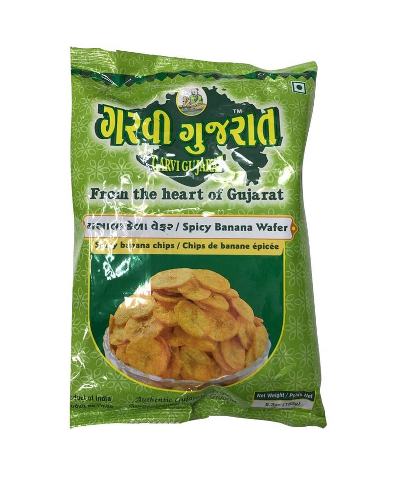 Garvi Gujarat Spicy Banana Wafer - 180 Gm - Daily Fresh Grocery