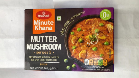 Haldiram's Minute Khana Mutter Mushroom -320 Gm - Daily Fresh Grocery