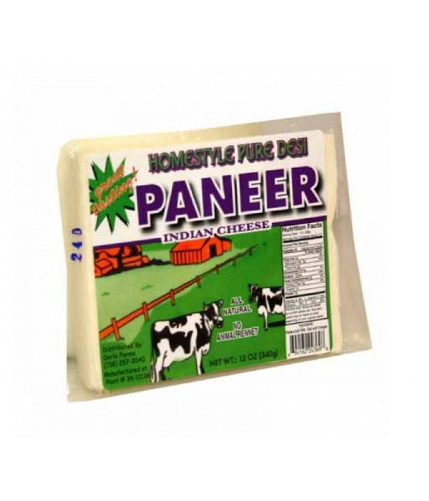 Home Style Pure Desi Low Fat Paneer Block 12 oz / 340 gram - Daily Fresh Grocery
