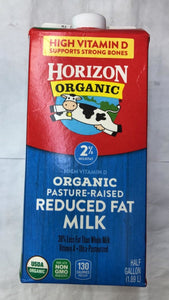Horizon Organic Pasture Raised Reduced Fat Milk - 1.89 Ltr - Daily Fresh Grocery