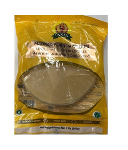 Laxmi Madras Plain Pappadum Lentil Chips - 200 Gm - Daily Fresh Grocery