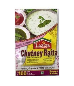 Laziza International Chutney Raita Recipe & Seasoning Mix Masala - 100gm - Daily Fresh Grocery