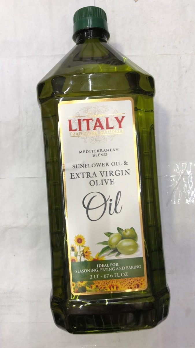 Litaly Sunflower Oil Extra Virgin Olive Oil -2 Ltr - Daily Fresh Grocery
