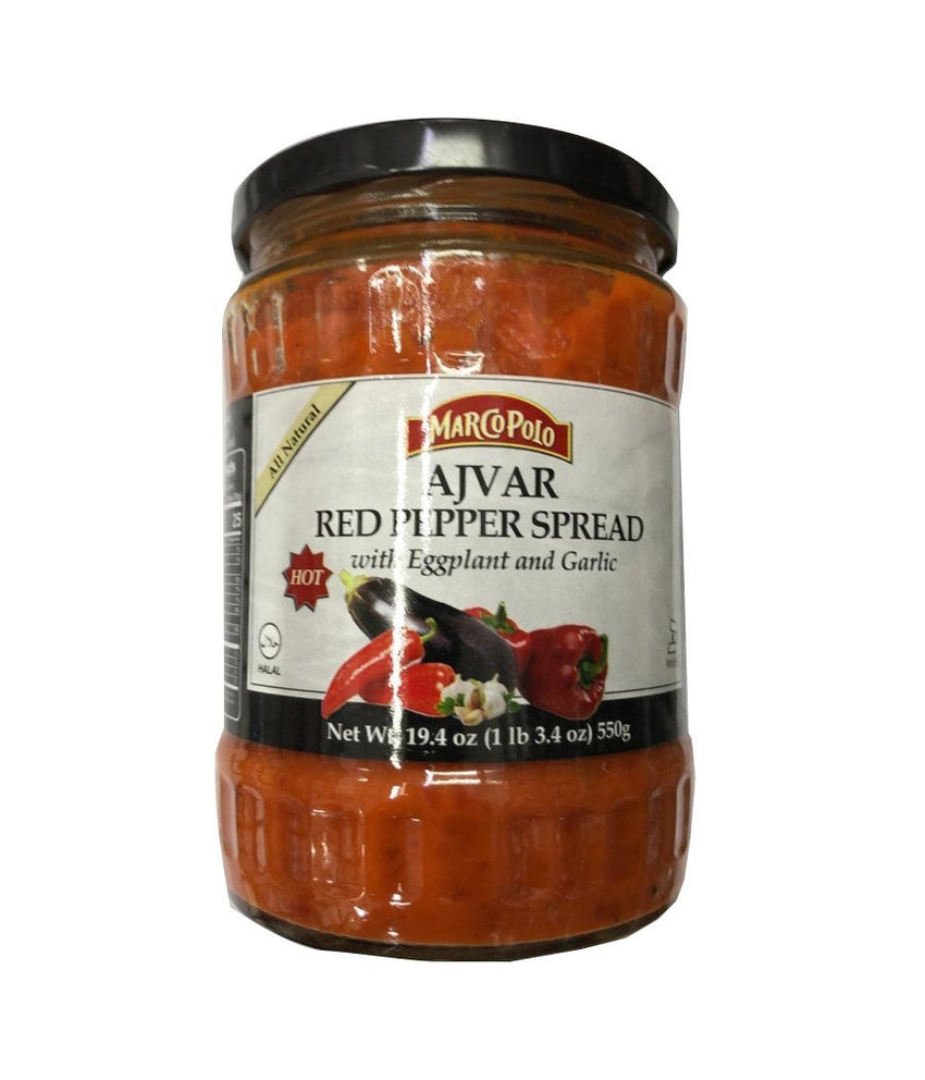 Marco Polo Ajvar Red Pepper Spread With Eggplant and Garlic - 550 Gm - Daily Fresh Grocery