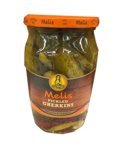 Melis Pickled Cherkins With Garlic & Red Peepers - 24 oz - Daily Fresh Grocery