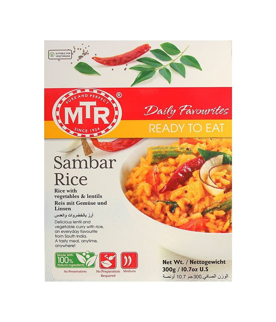 Lentils　Rice　Rice　Vegetables　–　with　Sambar　MTR　(Ready-to-Eat)...