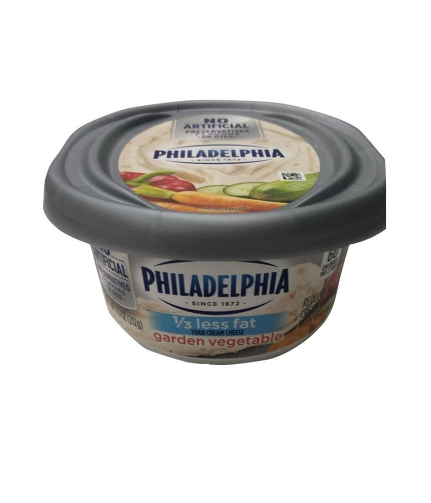 Philadelphia 1/3 Less Fat Cream Cheese Garden Vegetables - 212 Gm - Daily Fresh Grocery