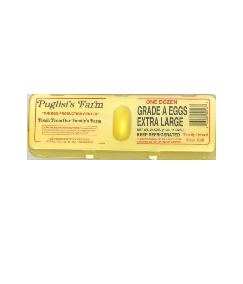 Puglisi's Farm ONE DOZEN Grade A Extra Large - 27ozs - Daily Fresh Grocery