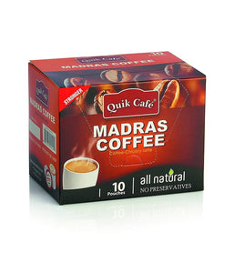 Quik Tea Instant Madras Coffee 10 pack 8.5 oz / 240 gram - Daily Fresh Grocery