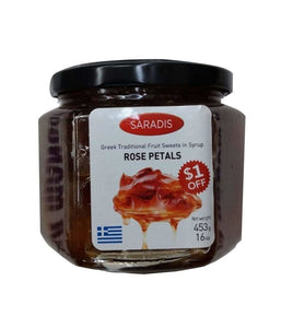 Saradis Rose Petals Syrup - 453 Gm - Daily Fresh Grocery