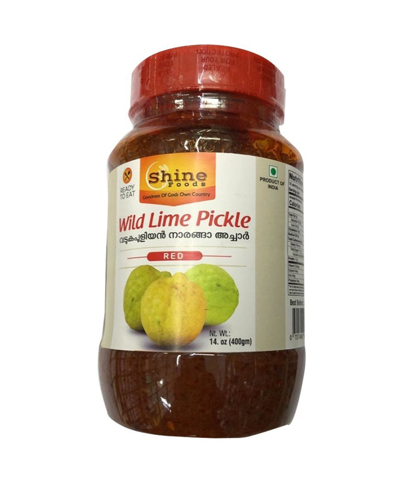 Shine Foods Wild Lime Pickle Red - 400 Gm - Daily Fresh Grocery