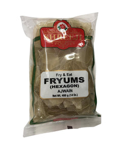 Shreeji Fryums Hexagon Ajwain - 400 Gm - Daily Fresh Grocery