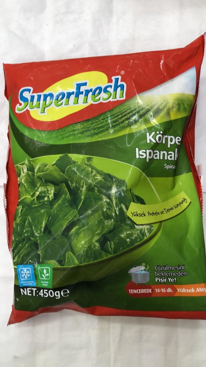 Super Fresh Korpe Ispanak Spinach - 450 Gm - Daily Fresh Grocery