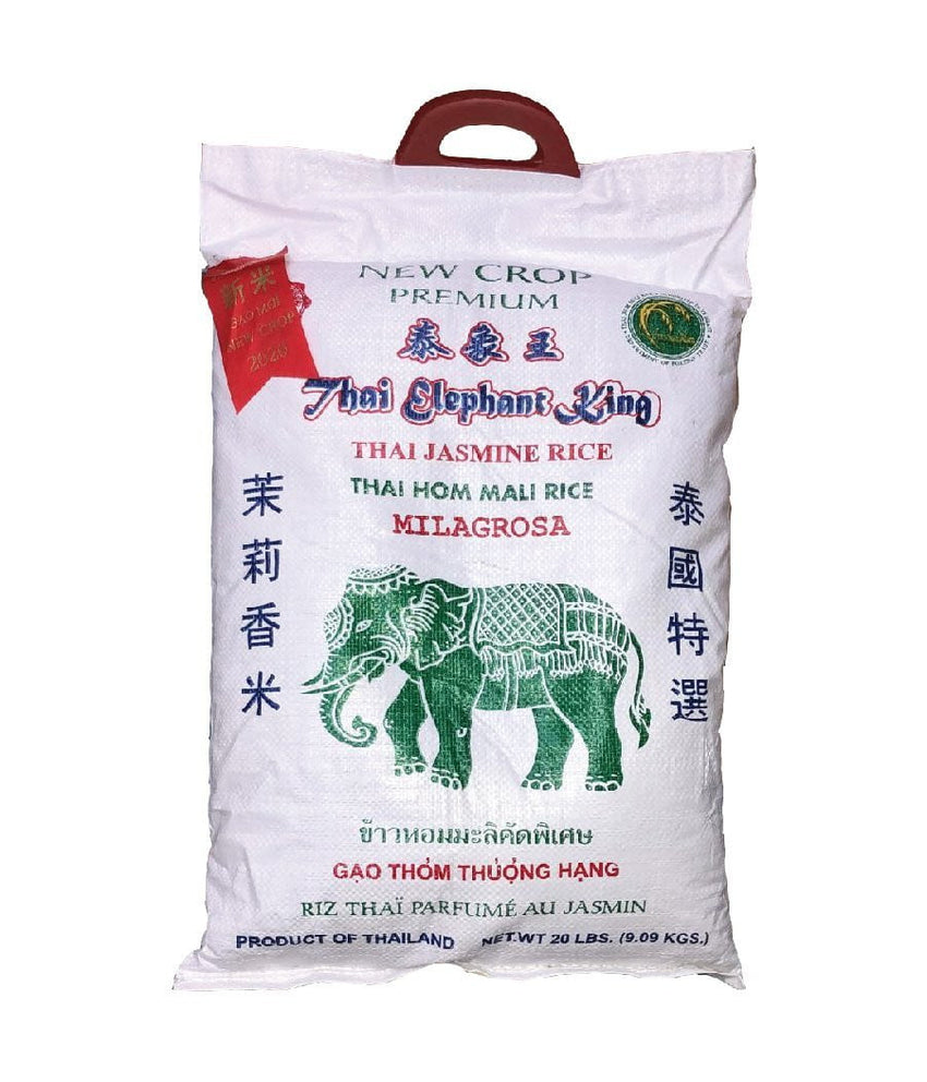 Thai Elephant King Thai Jasmine Rice - 20 lbs - Daily Fresh Grocery