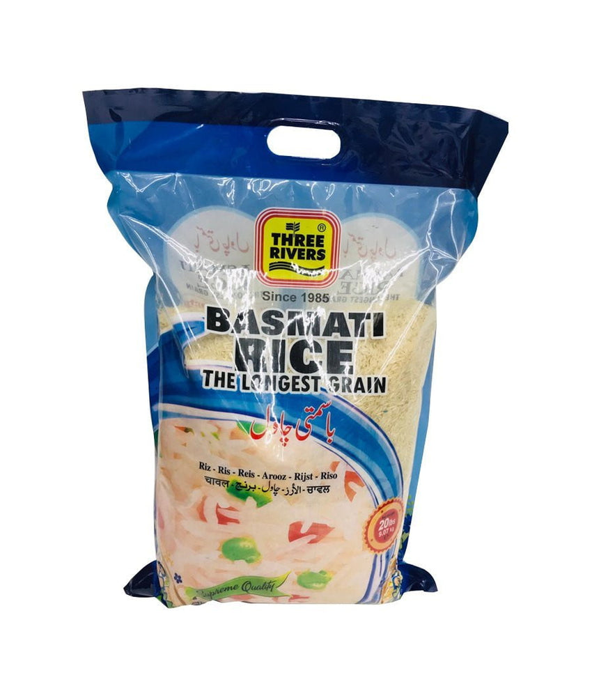 THREE RIVERS - Basmati Rice- The Longest Grain – 20Lbs